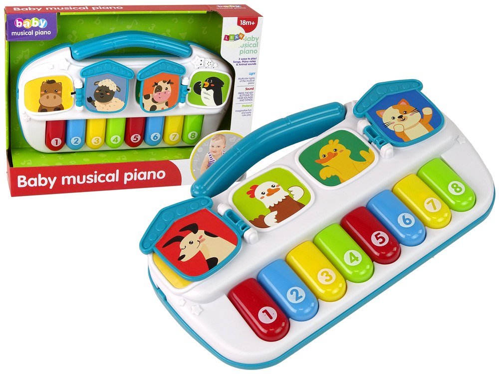 Фото - Розвивальна іграшка LEAN Toys Pianino Dla Dzieci Kolorowe Zwierzęta 