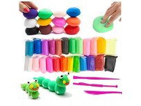 Piankolina plastelina piankowa 24 kolory z akcesoriami – magiczna masa plastyczna dla dzieci, lekka, niebrudząca, nietoksyczna CE, kreatywna zabawa sensoryczna, rozwój małej motoryki, twardnieje na powietrzu, idealna na prezent.