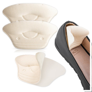 Piankowe zapiętki wklejane do za dużych butów ochronne na pięty beżowe - Sulpo