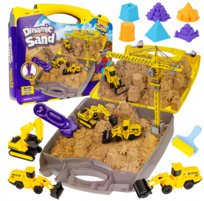 PIASEK KINETYCZNY POJAZDY BUDOWLANE VANTIS DUŻY ZESTAW XXL DLA DZIECI PIASKOWNICA