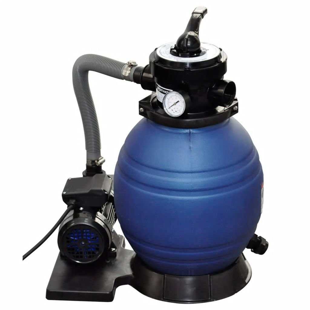 Piaskowa pompa do basenu filtrująca MWGROUP, niebieska, 400W, 11000 L/h, 29,8x45,8x62,1 cm