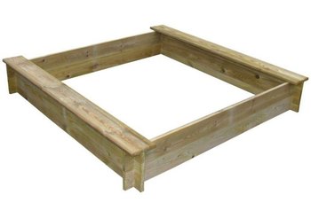 Piaskownica drewniana kwadratowa z dwoma siedziskami - Marimex