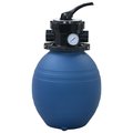 Piaskowy filtr basenowy z zaworem 4 drożnym, niebieski, 300 mm - vidaXL