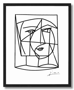 Picasso Twarze 05 Grafiki Czarno-Białe - DEKORAMA