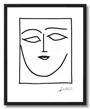 Picasso Twarze 07 Grafiki Czarno-Białe - DEKORAMA