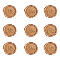 Pieczęć lakowa Komunia Święta IHS złota 9 szt