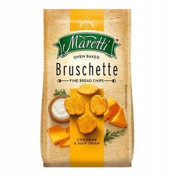 Pieczone krążki chlebowe chipsy Bruschette Cheddar i śmietana 70 g Maretti - Bruschette Maretti