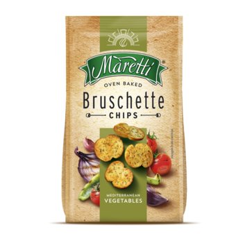 Pieczone krążki chlebowe chipsy Bruschette Warzywa Mix 70g Maretti - Bruschette Maretti