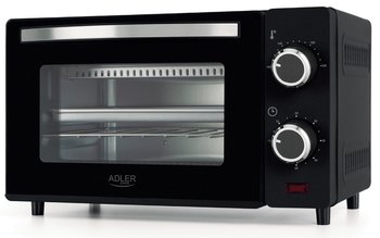 Piekarnik Elektryczny Adler AD6032 9L Czarny z Minutnikiem i Regulacją Temperatury na Zapiekanki i Tosty - Adler