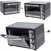 Piekarnik Elektryczny Mini Termoobieg Rożno Grill Wolnostojący 25 Litrów