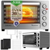 Piekarnik elektryczny TurboTronic 38L termobieg rożno Grill Inox stal nierdzewna 2000w Srebrny TurboTronic