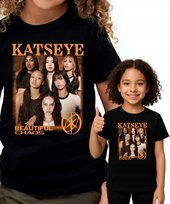 PIĘKNA KOSZULKA KATSEYE K-POP KOSZULKA T-SHIRT CZARNY PREMIUM 164 JHK