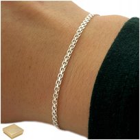 Piękna Srebrna Bransoletka Damska Bismark 18Cm/2Mm Prezent Dla Mamy+Gratisy