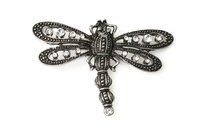 Piękna Ważka Cyrkonie Broszka Z Cyrkoniami