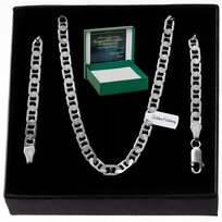 Piękny Srebrny Damski Łańcuszek Gucci Próba 925