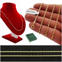 PIĘKNY ZŁOTY ŁAŃCUSZEK DAMSKI ANKIER 70cm/2mm DIAMENTOWANY / SOLIDNY+