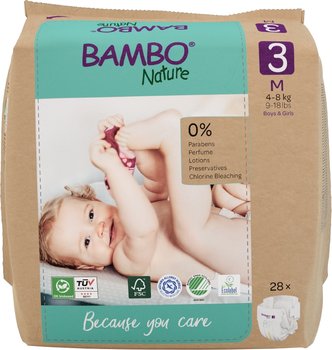 Pieluszki dla dzieci Bambo Nature 3 Paper Bag (7-8 kg, 28szt.) - Abena