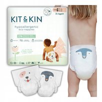Pieluszki Jednorazowe Kit&Kin Junior Rozmiar 6 Hipoalergiczne Piesek 24Szt
