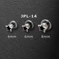 PIERCING TUNEL GWIAZDA BLACK [JPL-14]-śr. wew. 4mm Inna marka