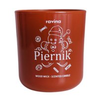 PIERNIK sojowa świeca zapachowa w szkle RAVINA świeczka świąteczna zapach piernika świeca na prezent święta pod choinkę