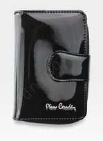 Pierre Cardin, Portfel skórzany damski, 05, Line 115, czarny, mały Pierre Cardin