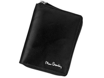 Pierre Cardin, Portfel skórzany męski, czarny, 13x10x2,5 cm - Pierre Cardin