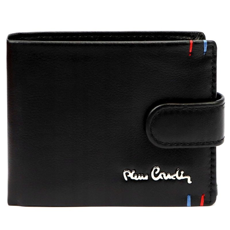 Pierre Cardin YS606 323A BLACK portfel męski skórzany czarny