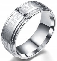 Pierścień Sygnet Szczęście Mantra STAL Sanskryt