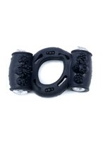 PIERŚCIEŃ-VIBRATING COCKRING DOUBLE BLACK Inna marka