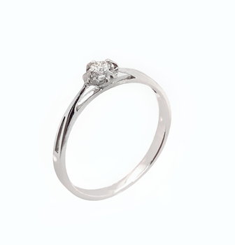 Pierścionek Au 585 z brylantem 0.07ct - Inna marka