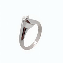 Pierścionek Au 585 z brylantem 0.18ct