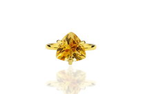 Pierścionek Cytryn 4 ct. Trylion Brazi Druse Jewelry