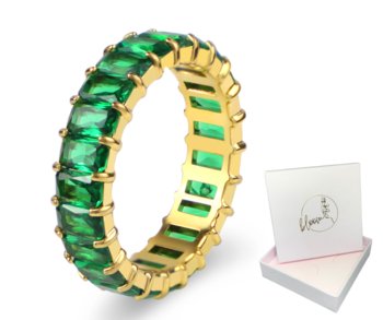 Pierścionek, obrączka - Stal chirurgiczna kolor zielony + pudełko - Inna marka