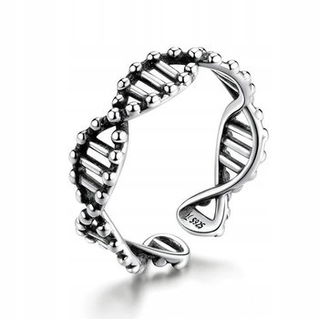 Pierścionek srebrny 925 DNA regulowany rozmiar prezent - Fashion