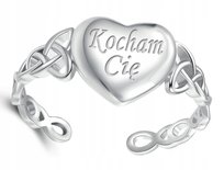 Pierścionek Srebrny 925 Grawer Srebro Walentynki