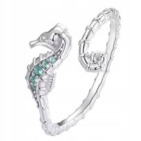 Pierścionek Srebrny Pierścionek Regulowany Konik Morski Srebro 925