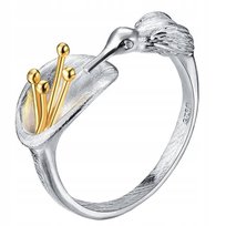 Pierścionek Srebrny Pierścionek Regulowany Lilia Koliber Srebro 925 Trusky