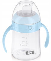 Pierwszy Kubek Z Ustnikiem Silikonowym Uchwytami Lovi Blue 150ml Niebieski