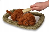 PIES PIESEK ŚPIĄCY PUDELEK ODDYCHAJĄCY SZCZENIACZEK ZESTAW Z LEGOWISKIEM 3+