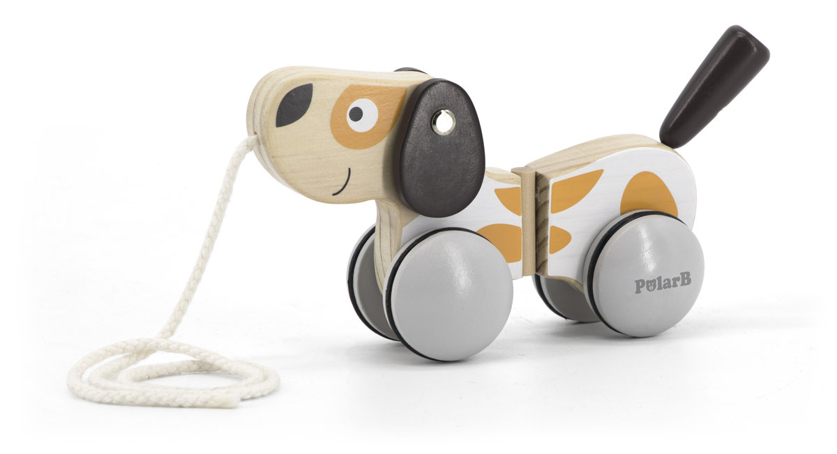 Фото - Інтерактивні іграшки VIGA PIESEK NA SZNURKU zabawka do ciągnięcia Drewniana dla niemowląt 2 3 4 lat 