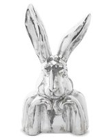 Pigmejka, Figurka Królik, srebrny, 48x26x19,5 cm
