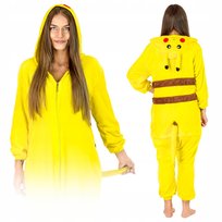  Pikachu kigurumi onesie piżama ciepła kombinezon zamek zimowa L