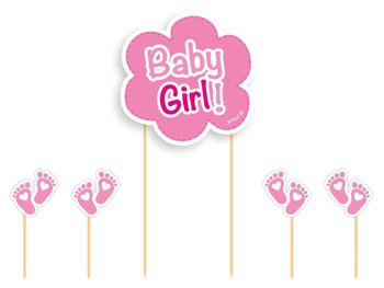 Pikery na baby shower Baby Girl - 5 szt. - Folat