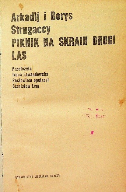 Piknik Na Skraju Drogi Pdf