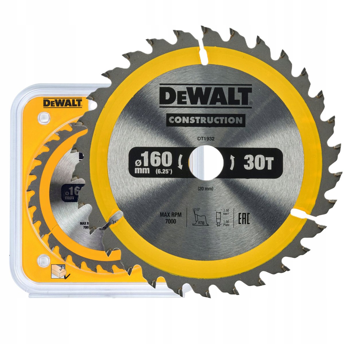 Piła tarczowa DEWALT, 160x20 mm