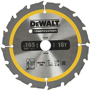 Piła tarczowa DEWALT, 165x20 mm - Dewalt