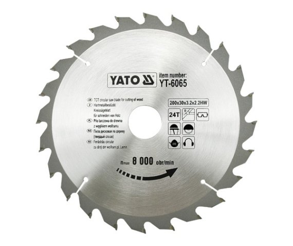 Piła tarczowa do widiowa YATO 6065, 200x30 mm, 24-zęby YT-6065