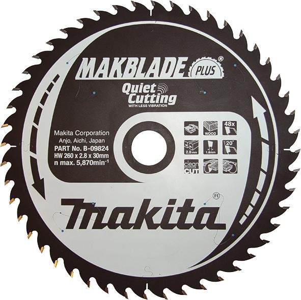 Piła tarczowa MAKITA, 260 x 30 mm B-09824