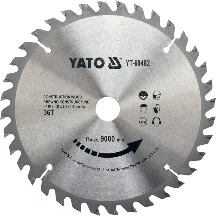 Piła tarczowa YATO, 180 mm YT-60482