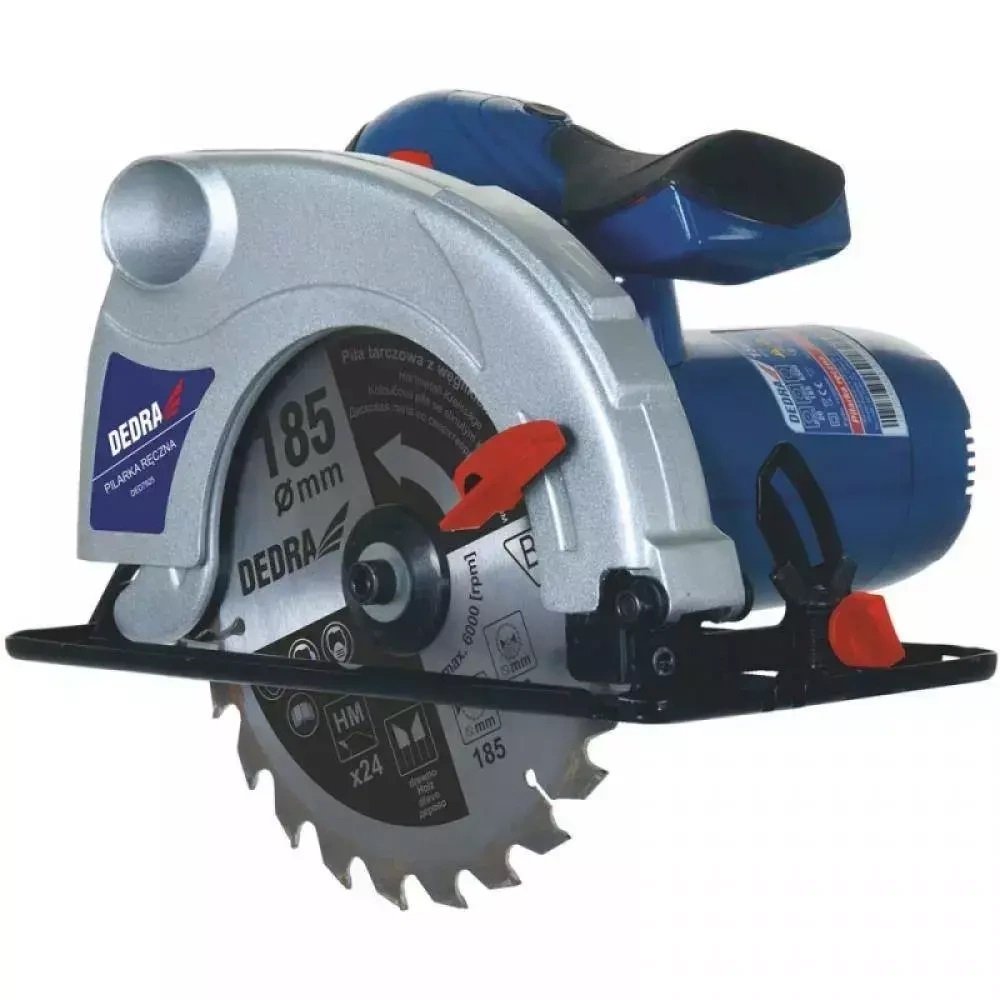 Pilarka ręczna tarczowa DEDRA DED7925 1500W, 185mm, max. głębokość cięcia 66mm